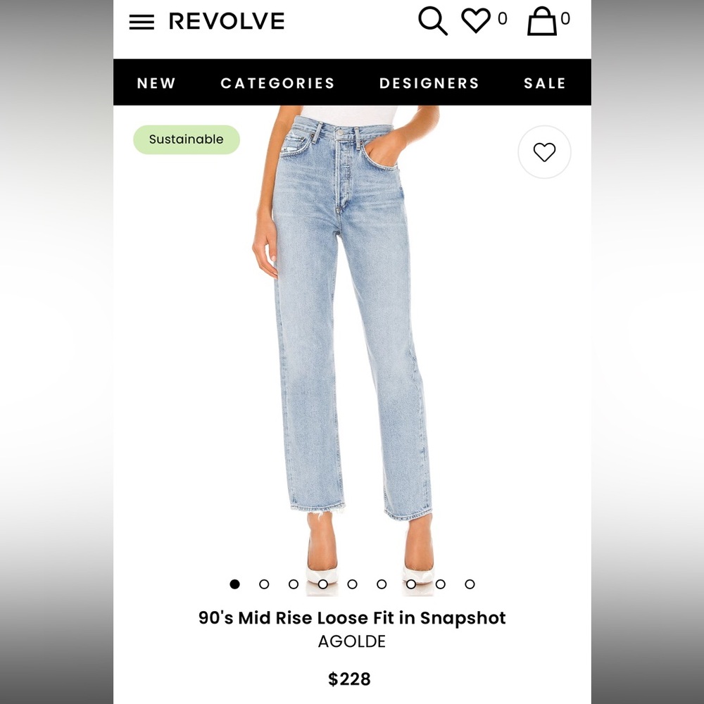 AGOLDE mid rise loose fit jean